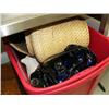 Image 5 : Entire cart of baseball cards, birch basket with broken bottom, lanterns, jug and bowl set, toys, co