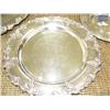Image 3 : Lot of 5: silver colored plates and blue candle holders (171)