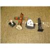 Image 1 : Lot of 4 Alaska native items: baleen and ivory, wood (2)