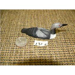 CHOICE on 4: birds by al Mayac 3.5" long 1.5" diameter - ivory very detailed scrimshawed: artic loon