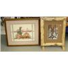 Image 1 : Lot of 2: framed and matted cross-stitch and uniquely framed Bev Doolittle print (178)