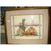 Image 2 : Lot of 2: framed and matted cross-stitch and uniquely framed Bev Doolittle print (178)