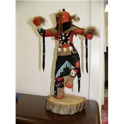 16.5" tall wood Kachina dancer (178)