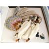 Image 1 : Lot of 2: 13.5" and 9" diameter fur, feather and bead American Indian style dream catchers (182)