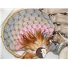 Image 2 : Lot of 2: 13.5" and 9" diameter fur, feather and bead American Indian style dream catchers (182)