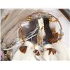 Image 3 : Lot of 2: 13.5" and 9" diameter fur, feather and bead American Indian style dream catchers (182)