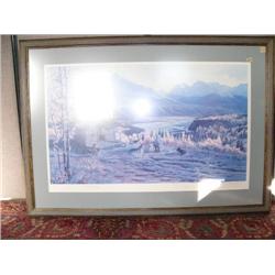 31.5"x21" matted and framed Charlie Gause print, number 712/1049 (182)