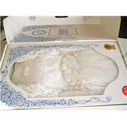 Wedding dress boxed and preserved with long headpiece veil, 1991 from San Francisco (182)
