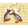 Image 4 : Lot of 3: lovely and unusual ivory puffin earrings, ivory,  hematite beaded bracelet, and ivory bird
