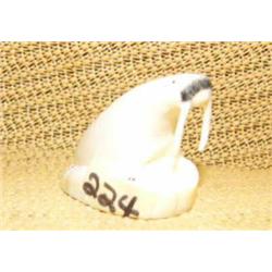 Ivory walrus on ivory base (159)