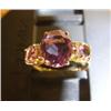Image 2 : Lot of 3: ivory dangle earrings, 2 rings: amethyst diamond 10K, diamonds and blue stone (159)