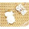 Image 3 : Lot of 6: 4 costume jewelry bracelet, ivory necklace on gold chain, collectable doll on stand with p