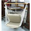 Image 2 : Lot of 3: One person hanging chair hammock, nylon hammock with metal stand and small standing foldab