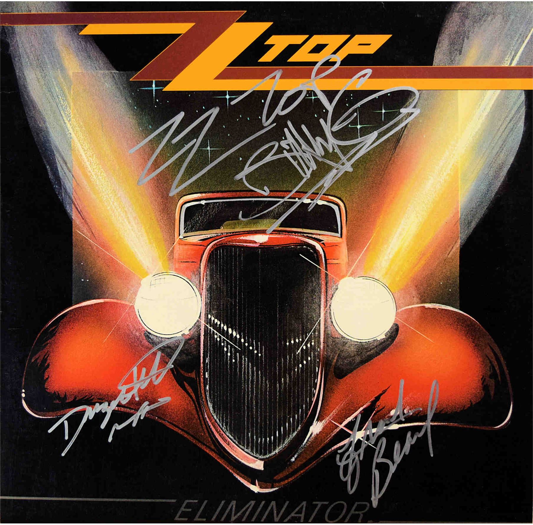 ZZ Top Signed Eliminator Album ZZ Top Signed Eliminator Album