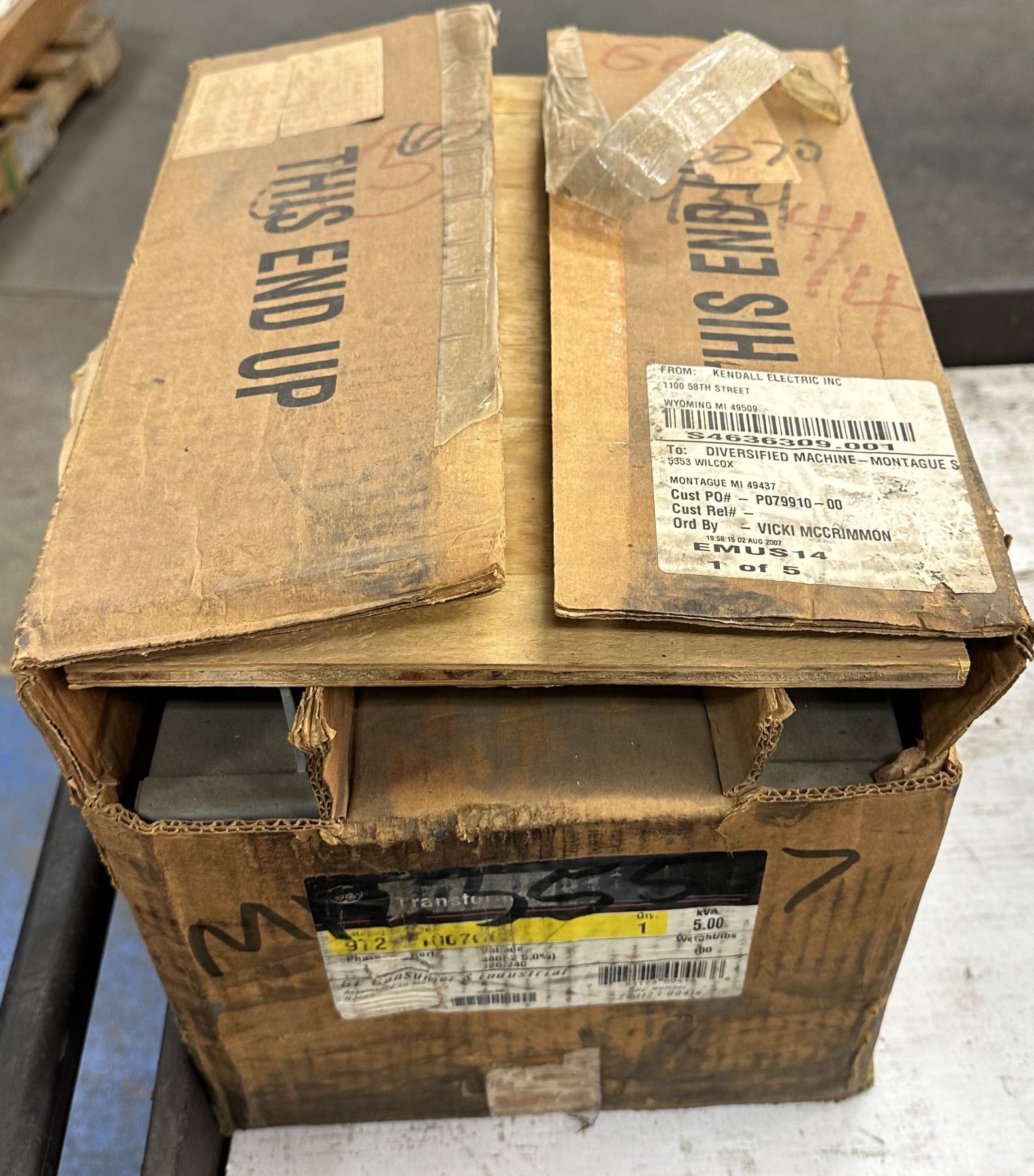 Misc. GE Transformer Label Unreadable