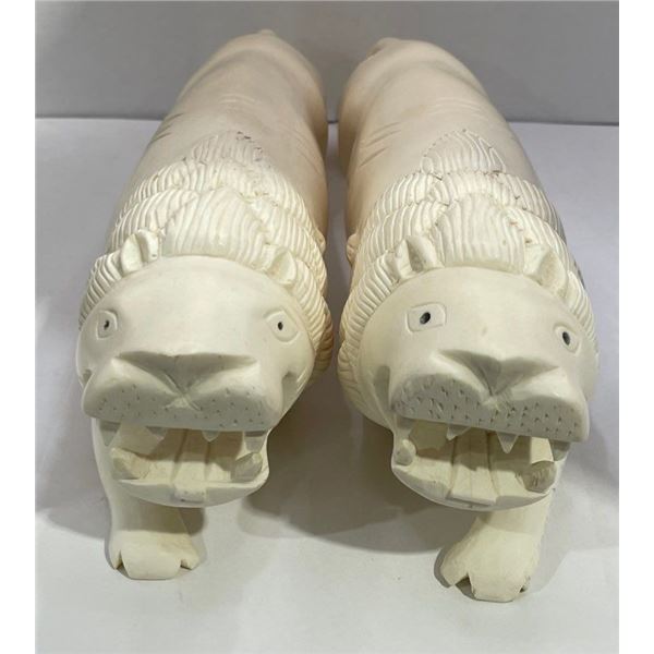 Hand Carved Ivory Lions