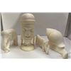 Image 1 : Head & Various Animals Carved from Ivory