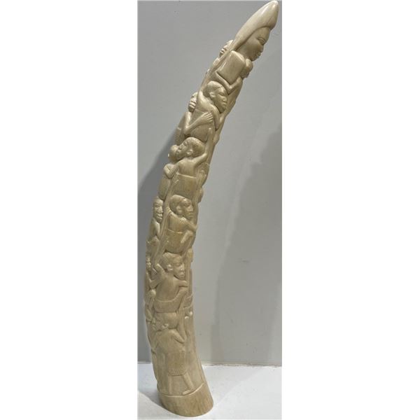 Detailed Carving on an Ivory Tusk
