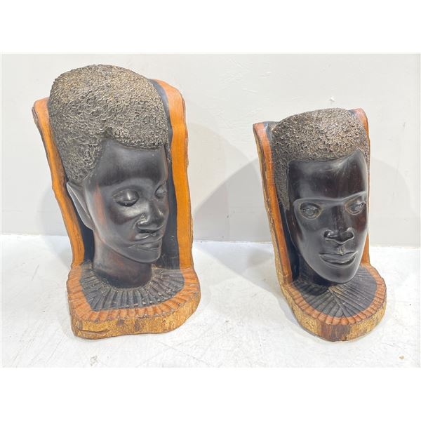 Dark Wood Busts