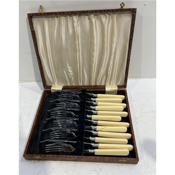 Set of Ivory Handled Flatware