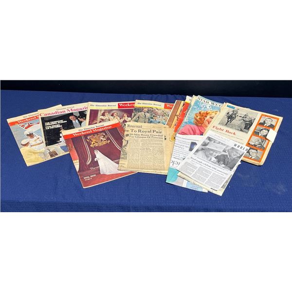 Collection of Newspapers and Clippings, Mainly the Royal Family
