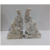 Image 5 : Marble Book Ends, Dog Statue and Clock