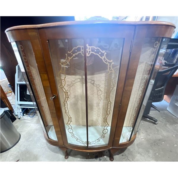 Antique Display Cabinet with Glass Shelves 41Wx13Dx45H