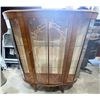 Image 2 : Antique Display Cabinet with Glass Shelves 41Wx13Dx45H