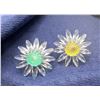 Image 2 : Swarovski Crystal Flowers, Green & Yellow, Original Boxes and Certificate of Authenticity