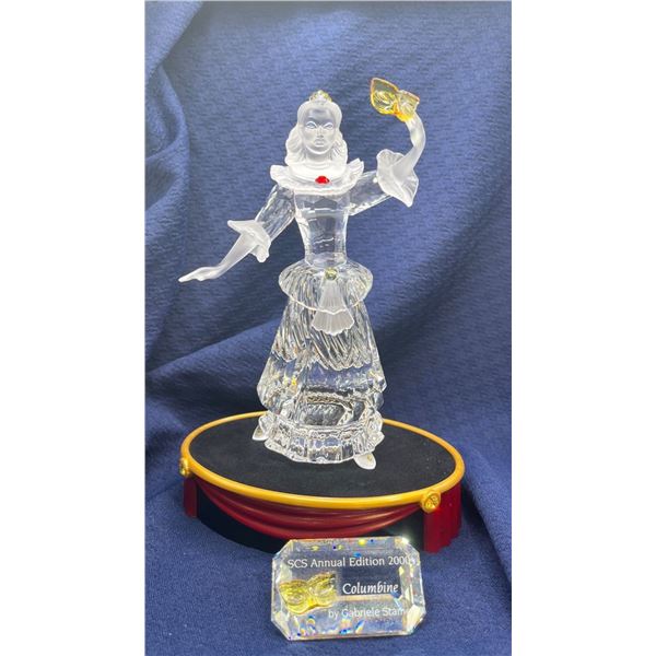 Swarovski Crystal Columbine Collectors Display (stand & nameplate), comes with Original Boxes & CoA