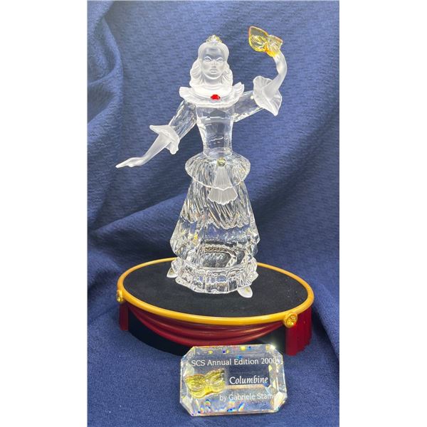 Swarovski Crystal Columbine Collectors Display (stand & nameplate), comes with Original Boxes & CoA