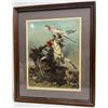 Image 1 : Napoleon Battle Scene Print  13.5Wx17.5H (art measurements) *tear in paper