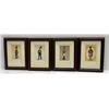 Image 1 : Collection of Four Prints of Military Officers in Uniform 3Wx5H (art measurements)