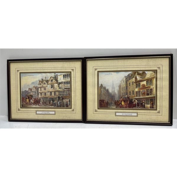 J.C. Maggs Prints "The Cock Tavern" & "The Cock and Magpie" 9.5Wx6.5H (art measurements)