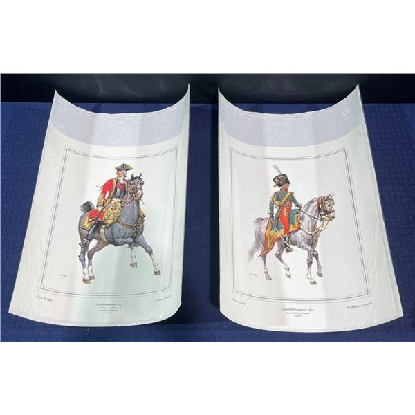 British and French Soldiers on Horseback 8Wx10H