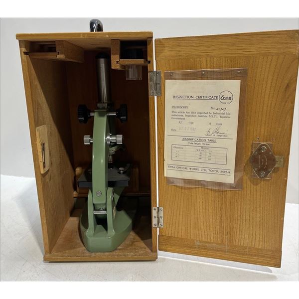 Westphal Microscope No. 21905 with Wood Case, Slide Holder and Specimen Jars