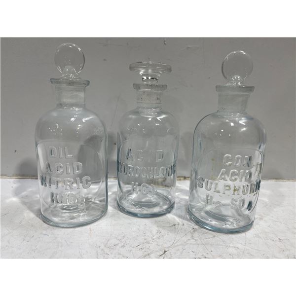 Diluted Nitric Acid, Hydrochloric Acid, Concentrated Sulphuric Acid Glass Bottles (150ml)