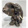 Image 2 : Bronze Sculpture Mother African Elephant and Baby (hot cast)