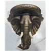Image 1 : Fiberglas Painted Bronze Sculpted Elephant Shelf