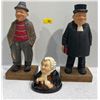 Image 1 : Royal Doulton Figure, Harry Rowed Wood Carving, and Unknown Wood Carving