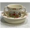 Image 1 : Royal Doulton Bunnykins Lipped Bowl Lips and 2 Handle Cup