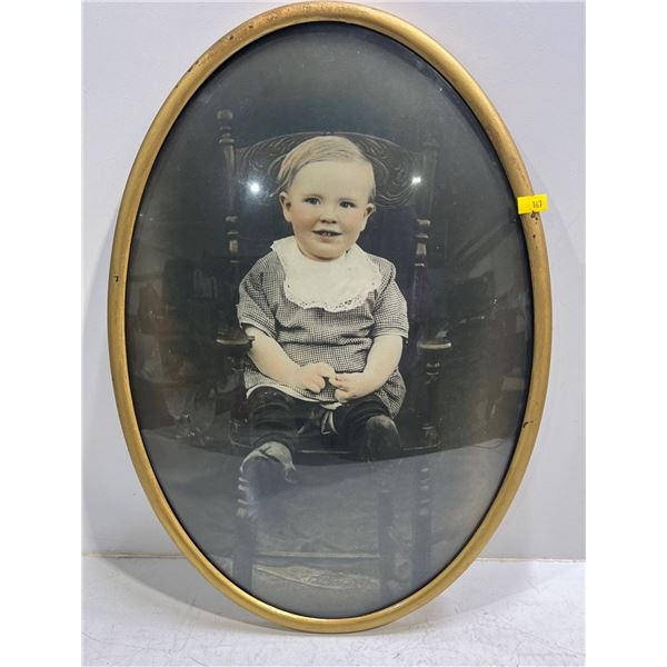 Antique Baby Portrait in Oval Frame
