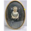 Image 1 : Antique Baby Portrait in Oval Frame