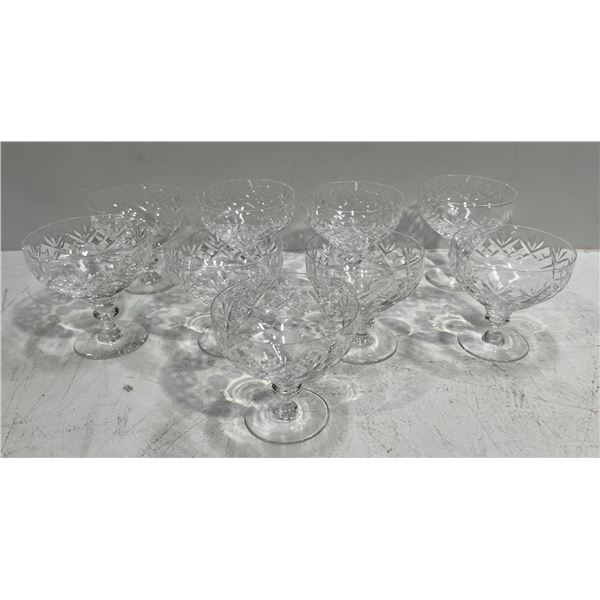 Georgian Crystal Vintage Champagne Saucers (3.5H)