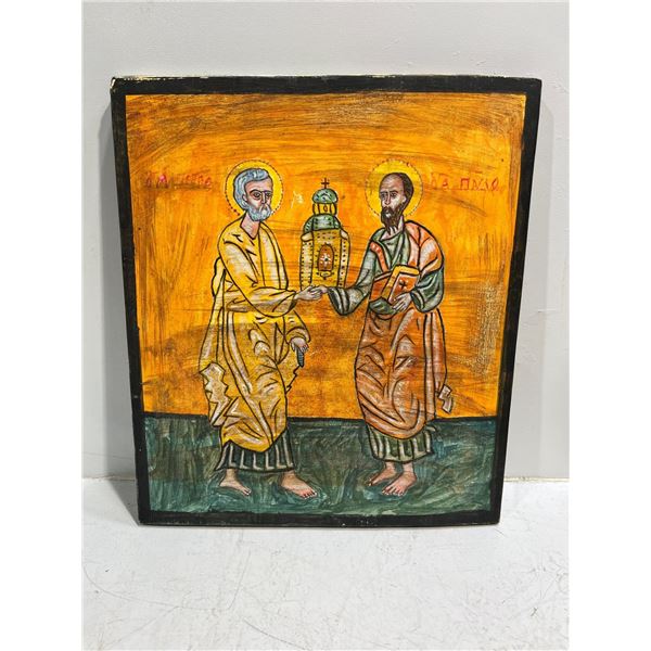 Peter and Paul on Solid Wood 10.5Wx12H