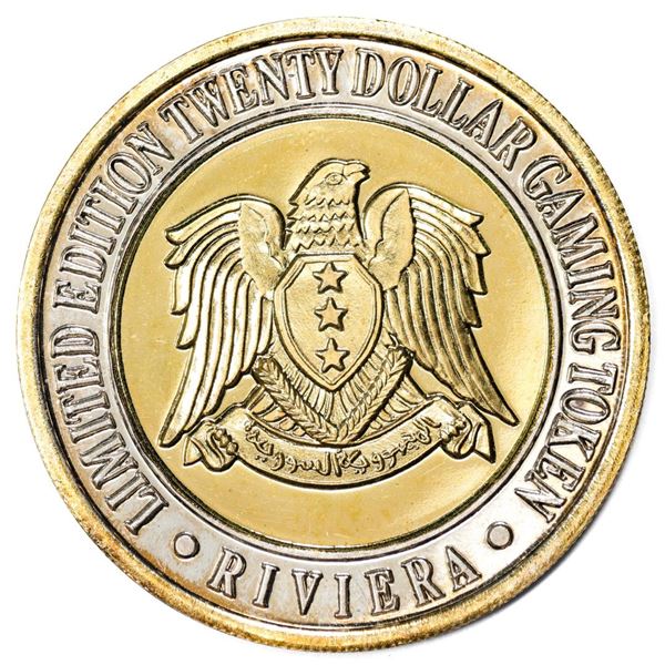 .999 Silver Riviera Hotel & Casino Las Vegas $20 Casino Limited Edition Gaming Token