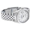 Image 4 : Rolex Mens Stainless Steel White Roman Datejust Wristwatch