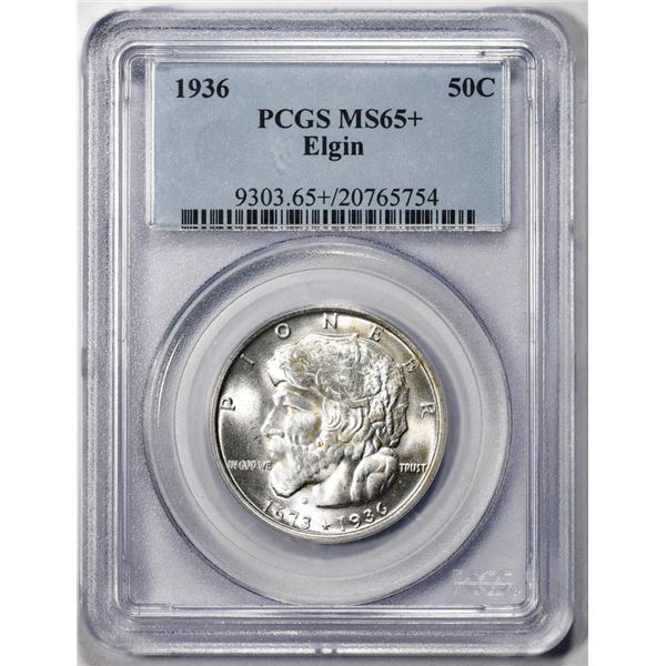1936 Elgin Silver Commemorative Half Dollar Coin PCGS MS65+