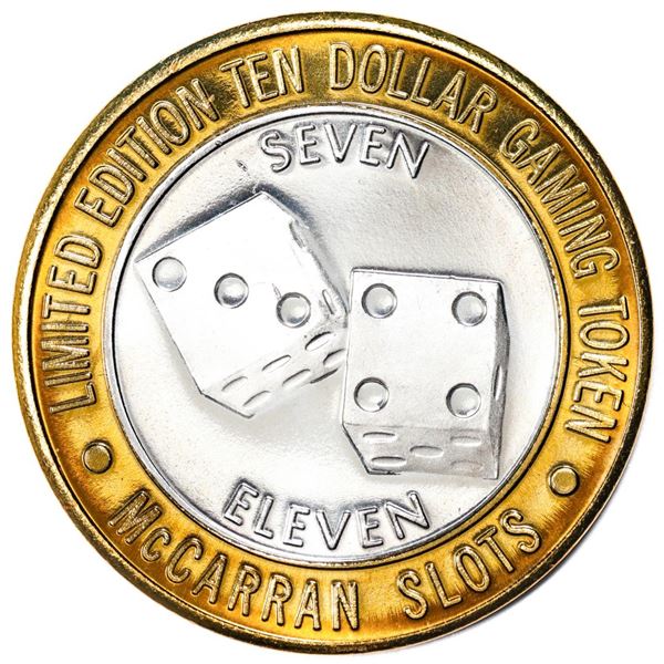 .999 Silver McCarran International Airport $10 Casino Limited Edition Gaming Token