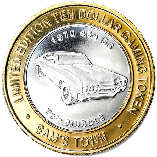 .999 Silver Sam's Town Las Vegas $10 Limited Edition Casino Gaming Token